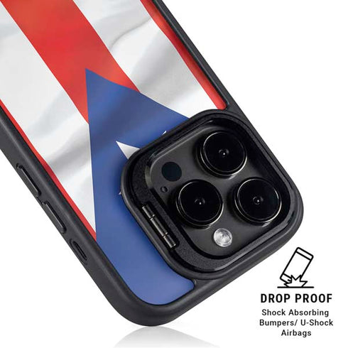 Puerto Rico Flag iPhone 16 Pro Kickstand Case